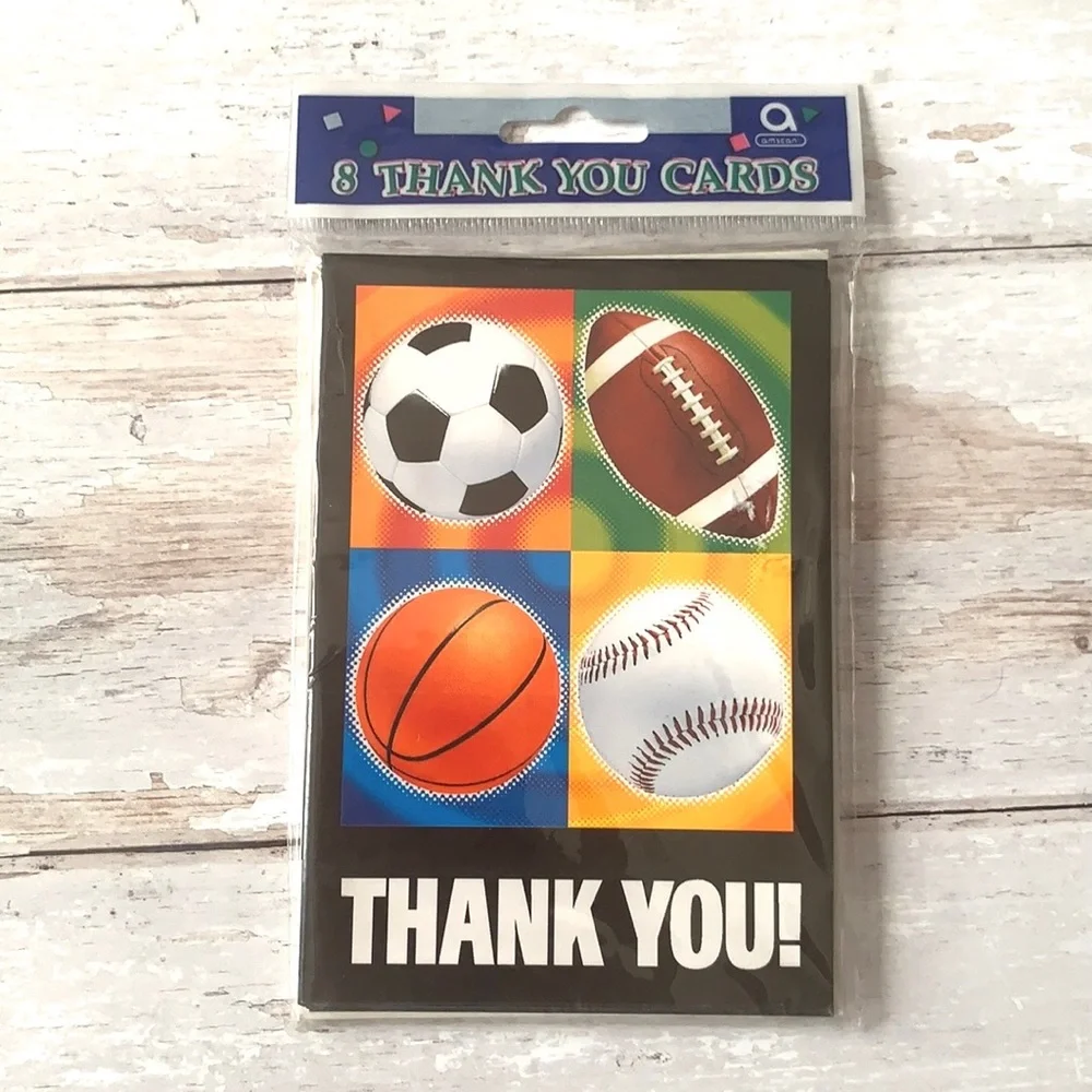 Thank You Cards Bundle Sports Baseball 8 Pack x3 NEW